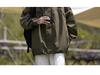 Men's Black Hooded Windproof Jacket: Spring/Autumn Japanese Trendy Loose Fit Mountaineering Workwear