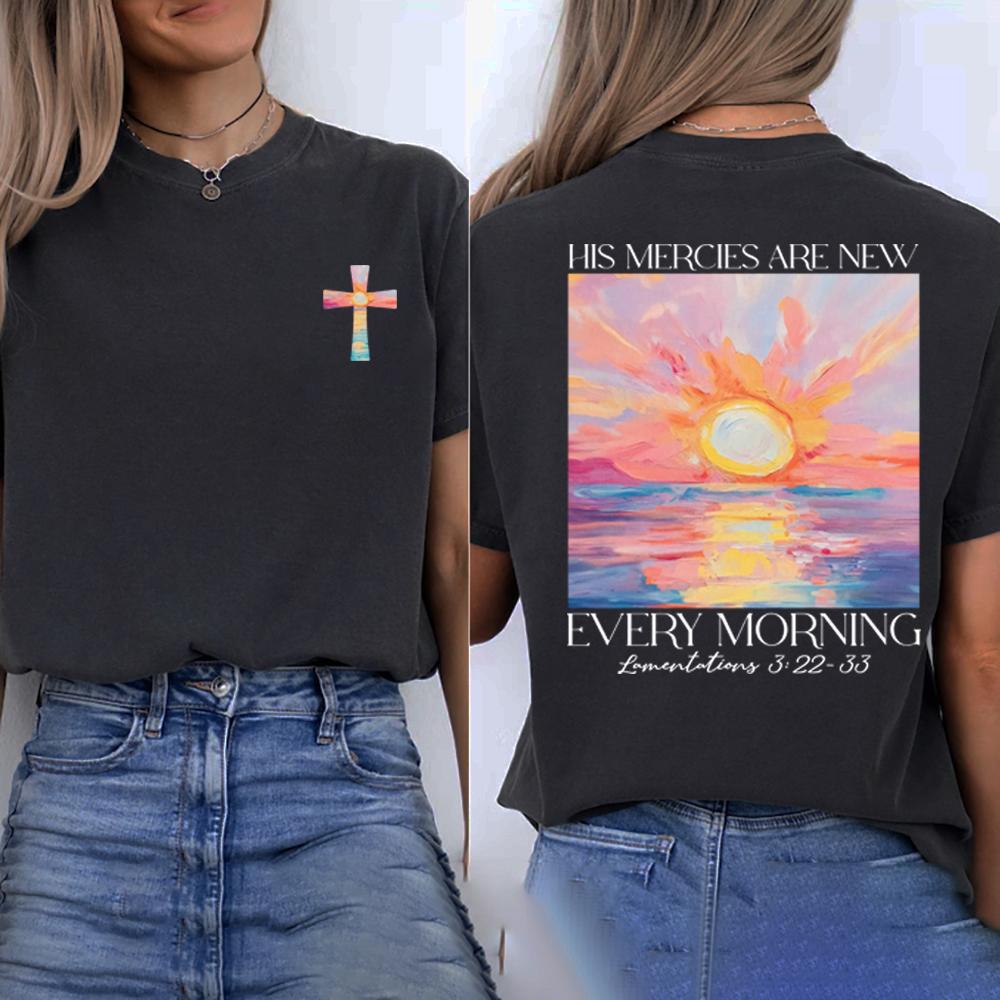 

Religious T-shirt Christian Shirt Inspirational Tee Men Women Short Sleeve T-shirts Bible Verse Tops Unisex Graphic T Shirts XXXL темно-синього кольору