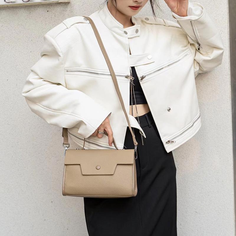 High-Quality Genuine Leather Handbag 2025 Autumn Winter New Single Shoulder Crossbody Bag Cowhide Stylish Fashion Women's Bag Trendy Small