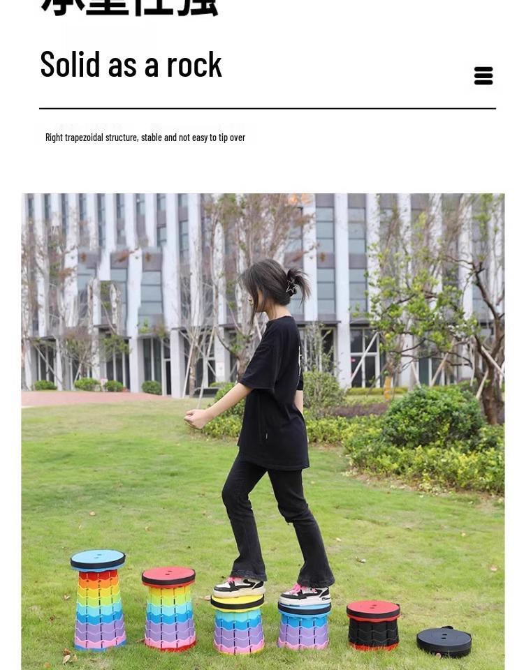 Przenośny Ultralekki Składany Teleskopowy Stołek Kempingowy - Regulowane i Chowane Krzesło