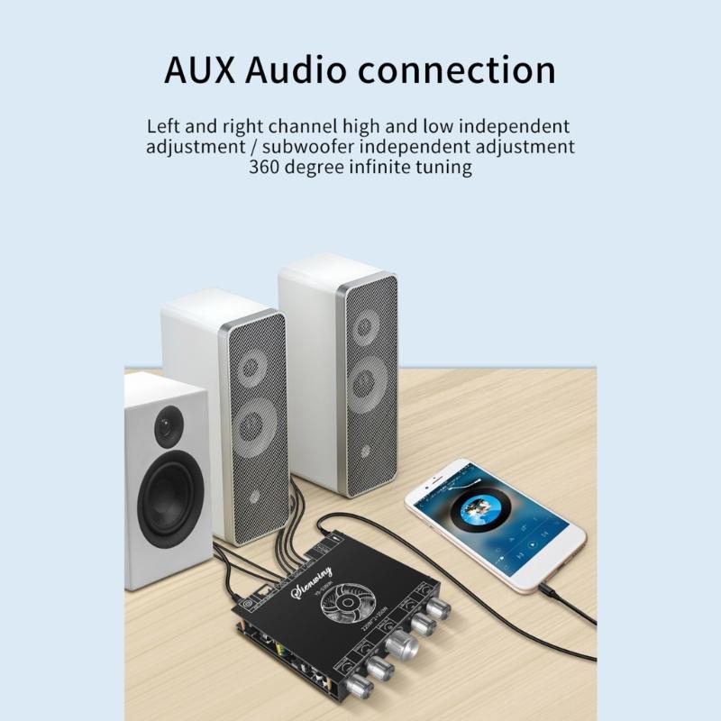 TPA3251 BT5.1 2.1 Channel Amplifier Board 220Wx2+350W Overvoltage Undervoltage Overheating Short Circuits Protections