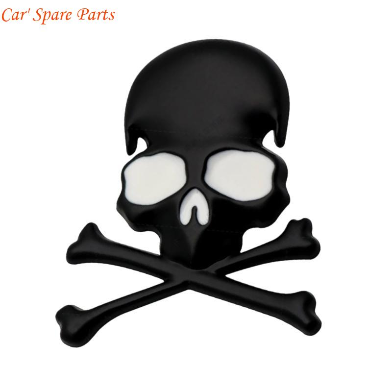 Y4UA Unique Skull & Crossbones Skull Metal Decals Metal Emblems Car Accessories
