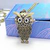 Quartz Owl Pocket Watch Antique Bronze Color Necklace Pocket Watch Flip Style Pocket Watch  Gift