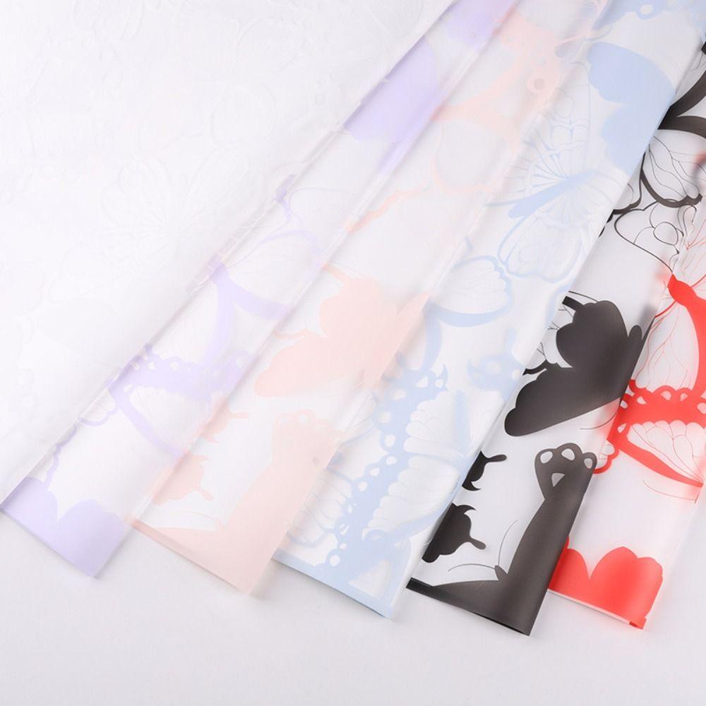 20pcs Waterproof Rose Flower Bouquet Packing Bag Butterfly pattern Wrapping Sheets  Valentine's Day