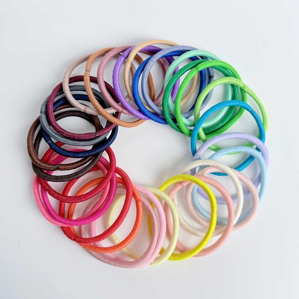 30pcs 4mm Classic Basic Elastic Hair Bands Ties Scrunchie Headband Fashion Hair Accessories for Women