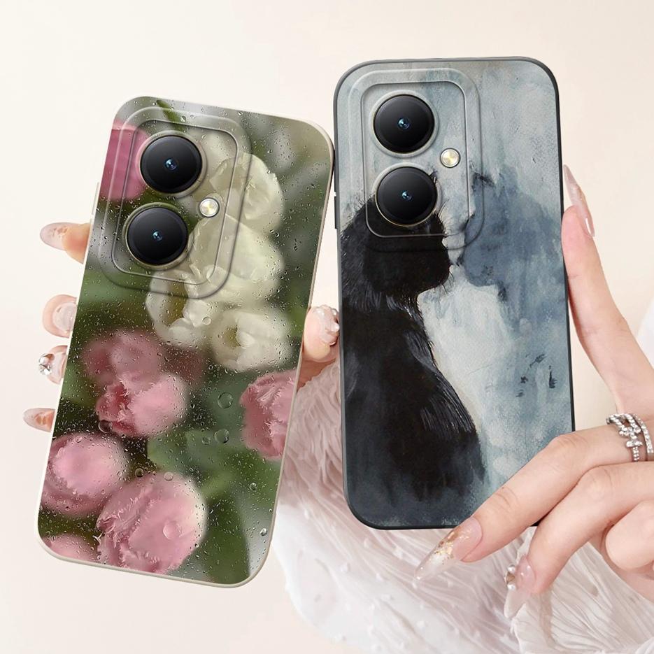 Für Xiaomi Redmi 13C 5G Hülle Luxus Blumen Cartoon Hülle Weiche TPU Matte Handyhülle Für Xiaomi Redmi 13R Redmi13C 5G Fundas Taschen