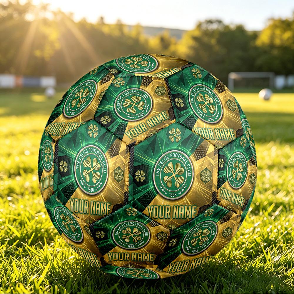 Personalized Size 5 Football Celtic FC Pattern Outdoor Game Sports Ball Gift