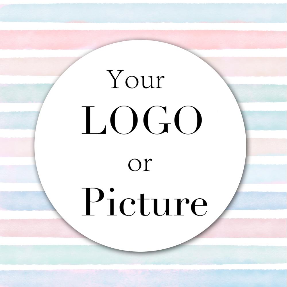 500 PCS Custom Logo Stickers Label Wedding Birthday Baptism Party Personalized Packaging Design Your Own Sticker Labels