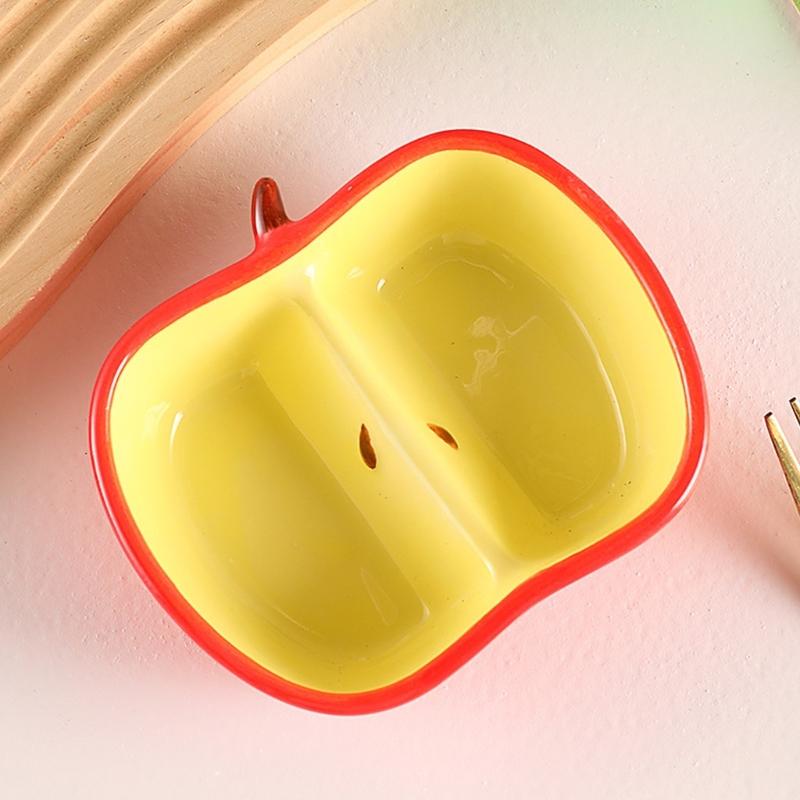 Practical Ceramic Fruit Shape Appetizer Plate Heat Resistant Ceramic Texture Suitable for Home Kitchens and Party Use