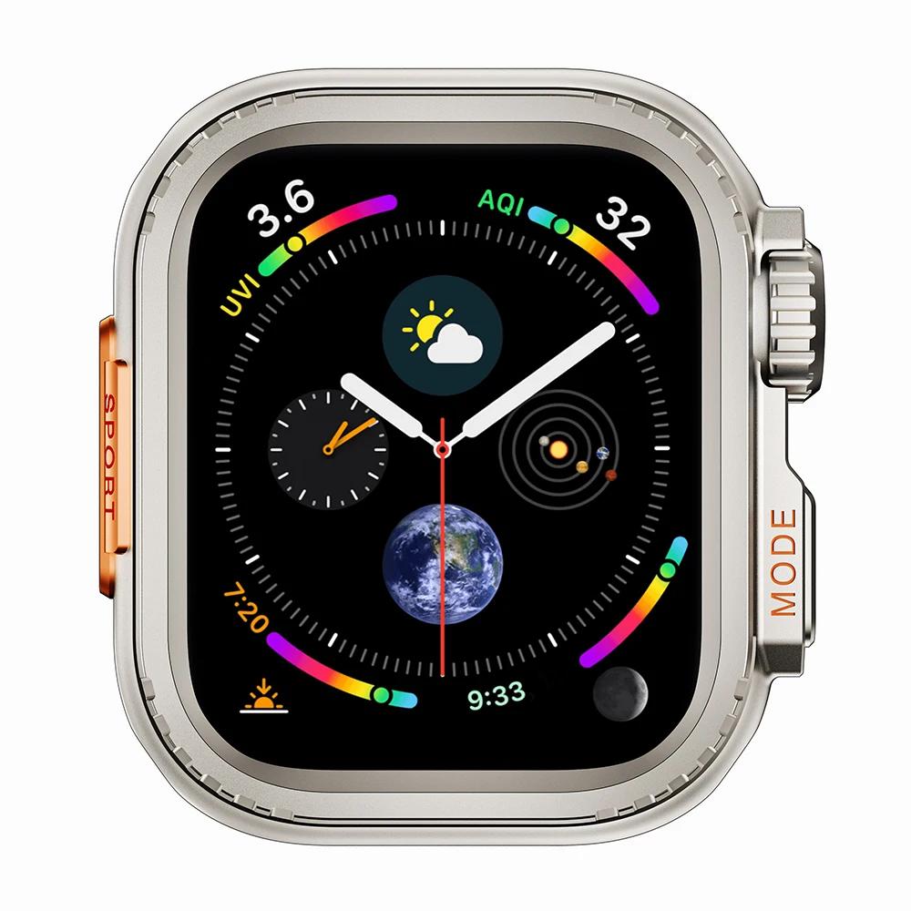 Metal Case for Apple Watch Ultra 3/2 49mm 11 10 46mm 9 8 7 45mm Aluminum Alloy Protector for Iwatch SE 44mm Rugged Bumper Cover