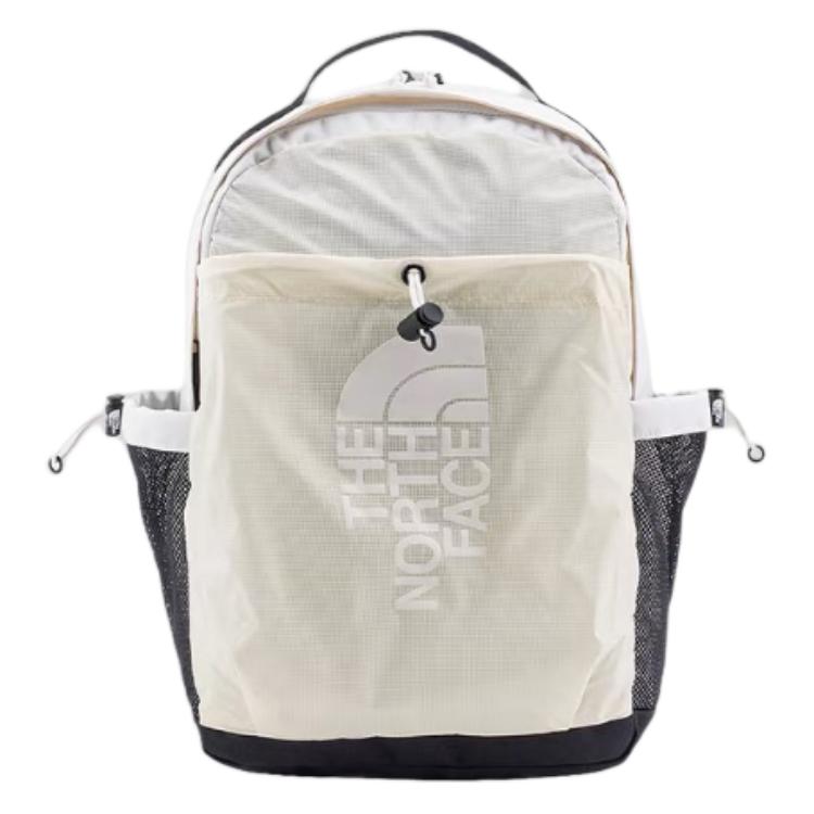 The North Face 17L Classic Logo Zipper Closure Backpack Unisex Backpack Dune-Beige NF0A52TB-JN5 Dune White