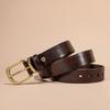 First Layer Cowhide Belt, Simple Copper Pin Buckle Men's Decorative Versatile Leather Belt