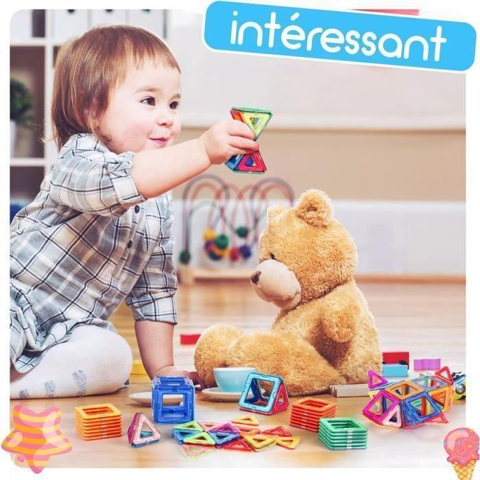 Jeux de construction - GENOSSEN - 50 Pièces - Blocs magnétiques - Éducatif - Multicolore
