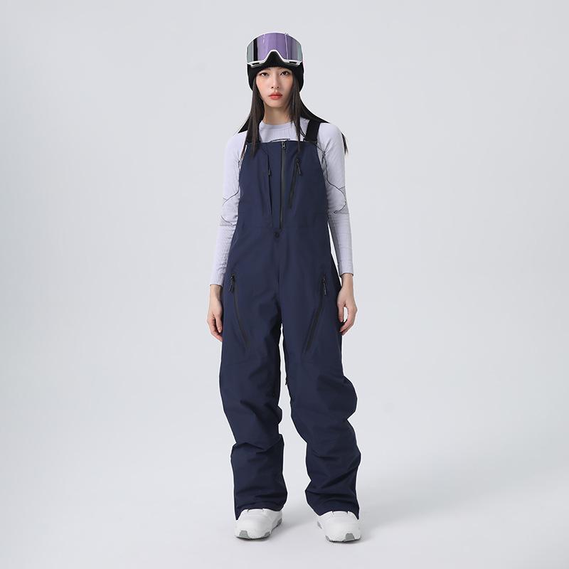 Ski Bibs for Women and Men Breathable Loose Fit Skiing Snow Bibs Pants Waterproof Snowboarding Pants Insulated Winter Outdoor Snowboard Overalls
