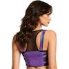 Dames Punk Stijl Crop Tanktop Metaalachtig Glanzend Doorzichtig Mesh Patchwork Verstelbare Bandjes Rits aan de Voorkant Cutout Vest