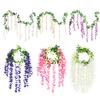 Simulated Wisteria Flowers Faux Weeping Plant with Flowers Artificial Flowering Wisteria Vine for Garland Wedding Arch Wall Decor