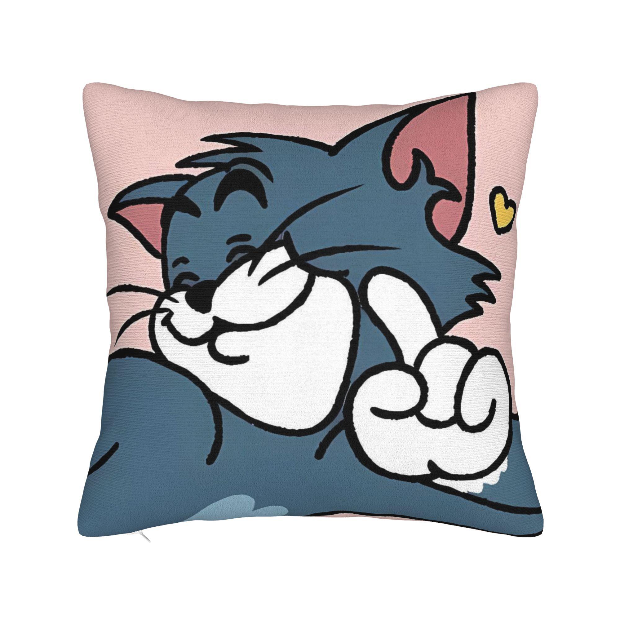 

Good Friends Pillow Case Jerrys and Toms Soft Pillow Cover For Couch Sofa Bedroom Retro Trendy Pillowcases 12x12Inch