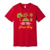 Gardening Unisex T Shirt With Go The Green Way Nature Inspired Plant And Sun Gra