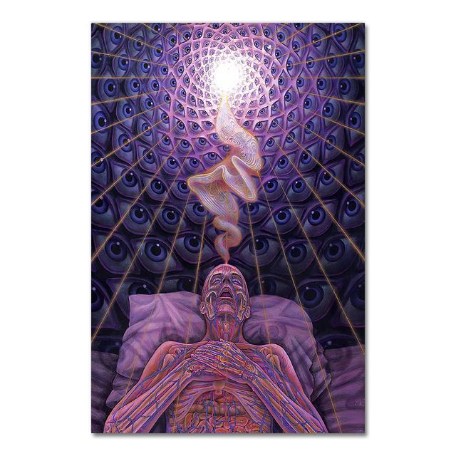 

Алекс Грей Психоделічний Trippy Tree Life Модульні картини Сучасне оздоблення дому Настінне мистецтво Принти на полотні Картина Плакат для спальні без рамки 60*90cm