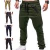 Pants Drawstring Adjustable Men Stripes Zipper Pockets Sports Trousers for Outdoor Activities