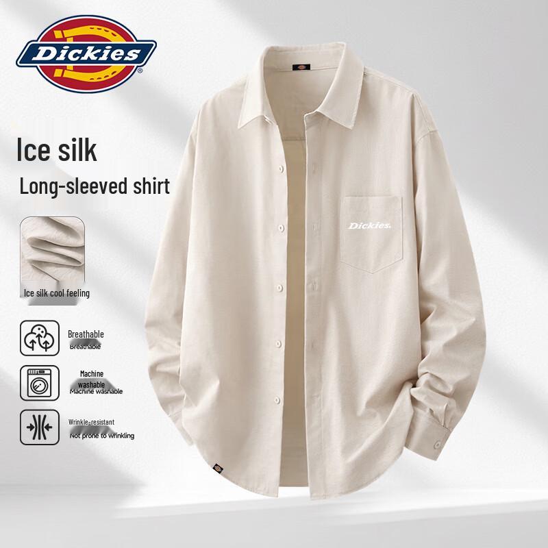 Dickies Men s Cool Breathable Casual Long-Sleeve Shirt M