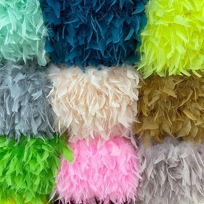 1 Meter Wedding Party Natural Turkey Feathers Sewing Decoration Apparel Fabric Feathers Trim
