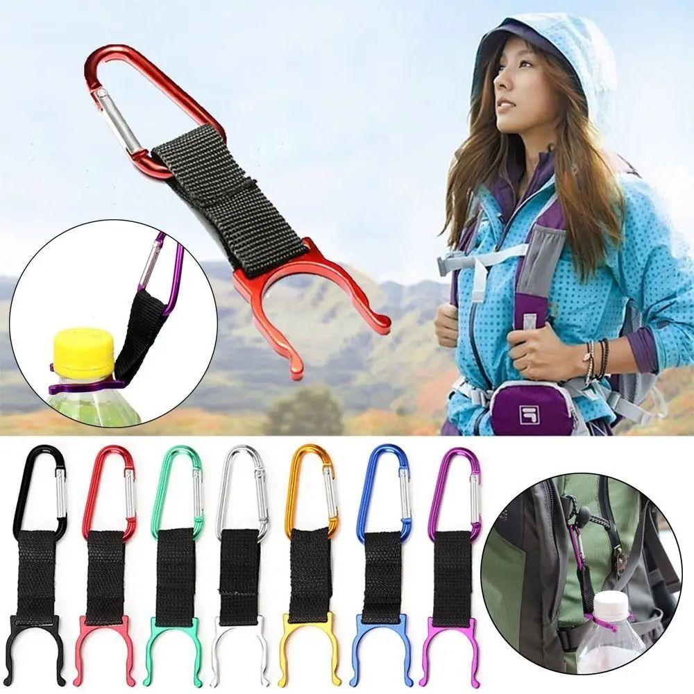 Aluminum Water Bottle Buckle Backpack Hanger Water Bottle Clip Hook  Outdoor Survival