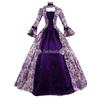 6-farbiges viktorianisch-gotisches Prinzessinnen-Ballkleid Kostüm für Halloween