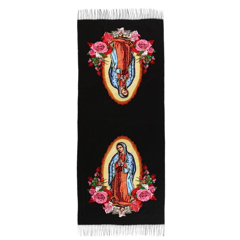 Hot-selling new Virgin Mary imitation cashmere versatile long scarf women's fashion elegant warm air-conditioned room shawl scarf