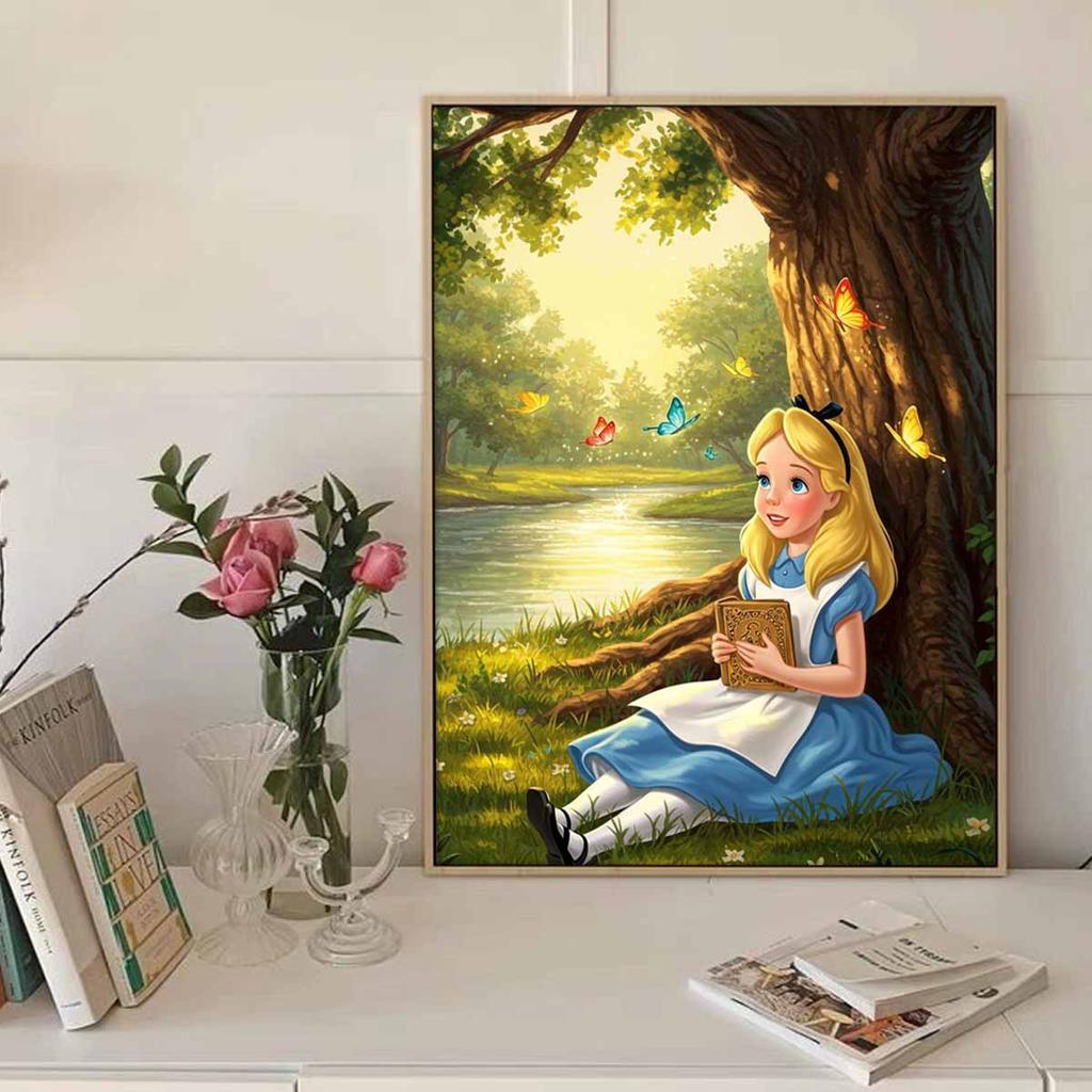 5D Diy Diamond Painting Alice Under The Tree Full Drill Rhinestones Mosaic Embroidery Handmade Products Home Decor Gift