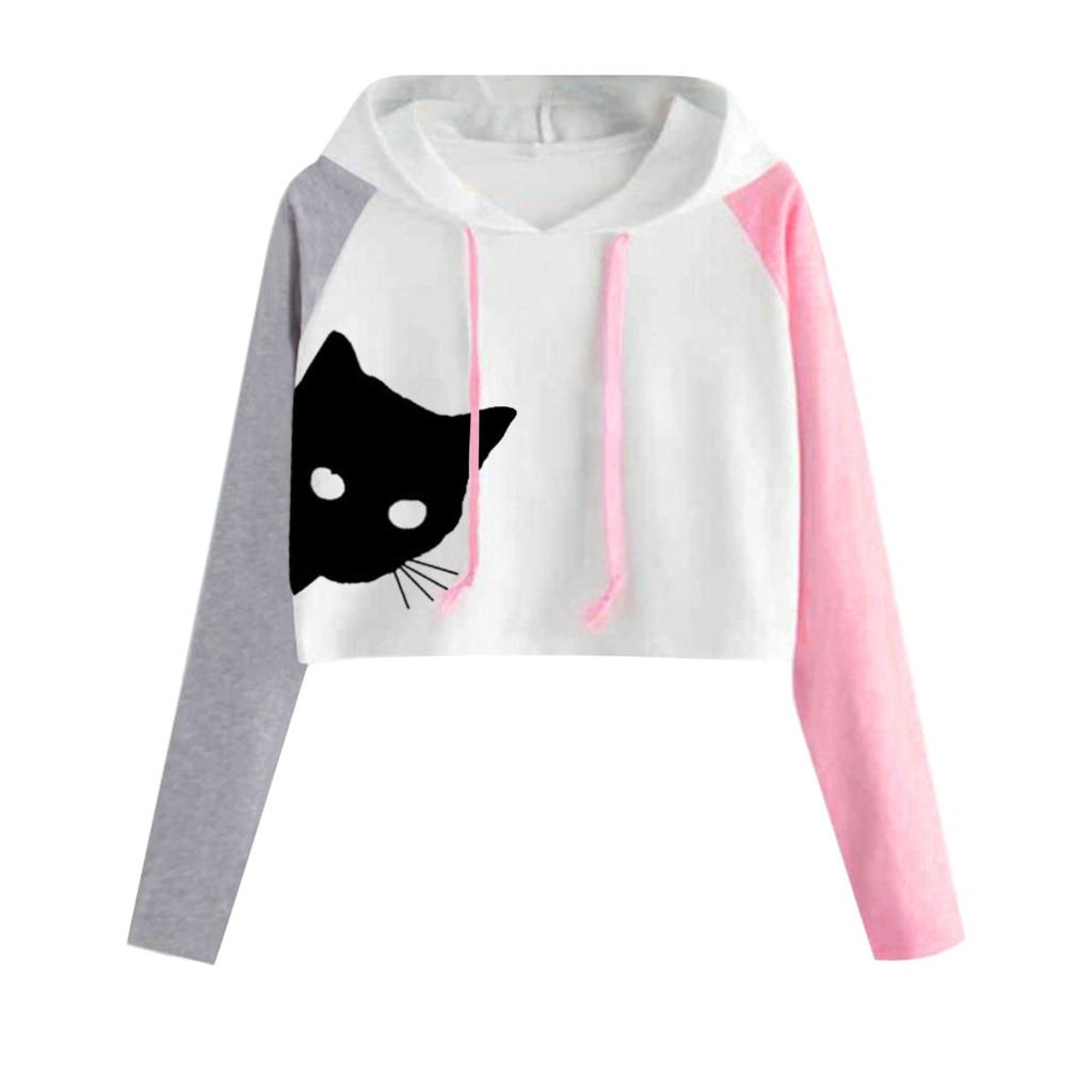Camiseta con capucha de manga larga para mujer, linda sudadera color block  blusa blusa comprar a buen precio — entrega gratuita, reseñas reales con  fotos — Joom