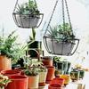 Round Rope Hanger Flower Pot Iron Flower Pot Holder Pot Tray Plant Hanger  Garden