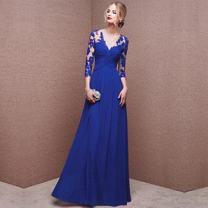 Toast 1011 Neue Mode Langarm Rot Braut Hochzeitskleid Lang Bankett Abendkleid Damen