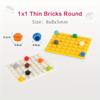 100pcs DIY Building Blocks 1x1 Round Plate Pixel Art Kit Brick Bulk Compatible 4073 Anime Figure Enlighten Gift for Children