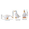 3pcs Cute White Duck Hydroponic Lotus Flower Pot Retro Resin Statue Outdoor Sculpture For Home Office Desk Garden Desk Decor