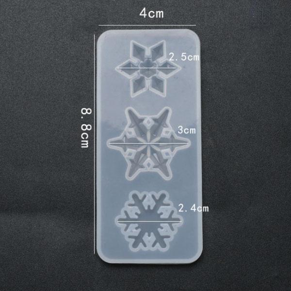 1 ST DIY Crystal Dropper Sneeuwvlok Accessoires met Gaten Hanger Siliconen Mal