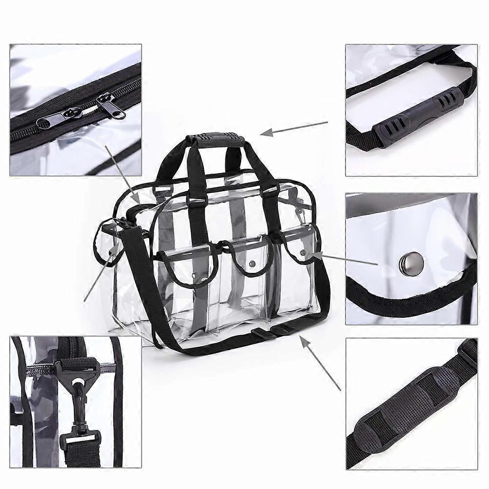 Premium Clear Travel bag Makeup Organizer PVC Toiletry Bag Transparent Cosmetic Bag for Women for Toiletries Adjustable Strap
