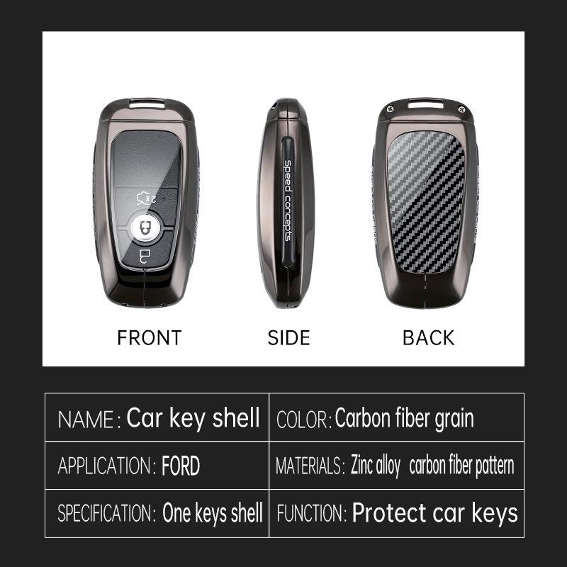 Ford Key Case for Mondeo, Explorer, Equator, Focus, Edge, Taurus, and EVOS - Car Key Holder.