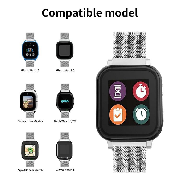 For Verizon Gizmo Watch 3 Milanese Smart Watch Band Stainless Steel Breathable Wrist Strap