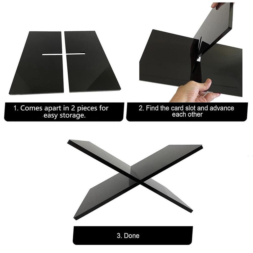 Acryl Buchständer X-förmige Buchstütze Abnehmbarer Schreibtisch-Buchständer für Rezepte Noten Lehrbücher Kochbücher Zeitschriften