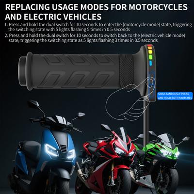 Memory Heated Grips for Motorcycles Electric Bikes Universal Fit Safety Technology Motorbike Modified Accessories