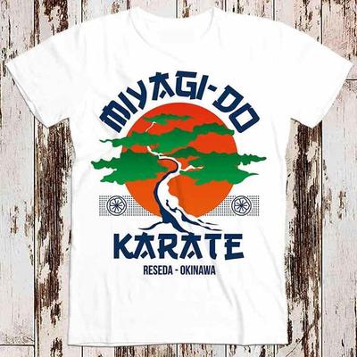 Camiseta 100% Algodão 230 Gsm Karate Kid Miyagido Filme Daniel Cobra Kai TV 80 Reseda Okinawa Retro Presente Camiseta 8404