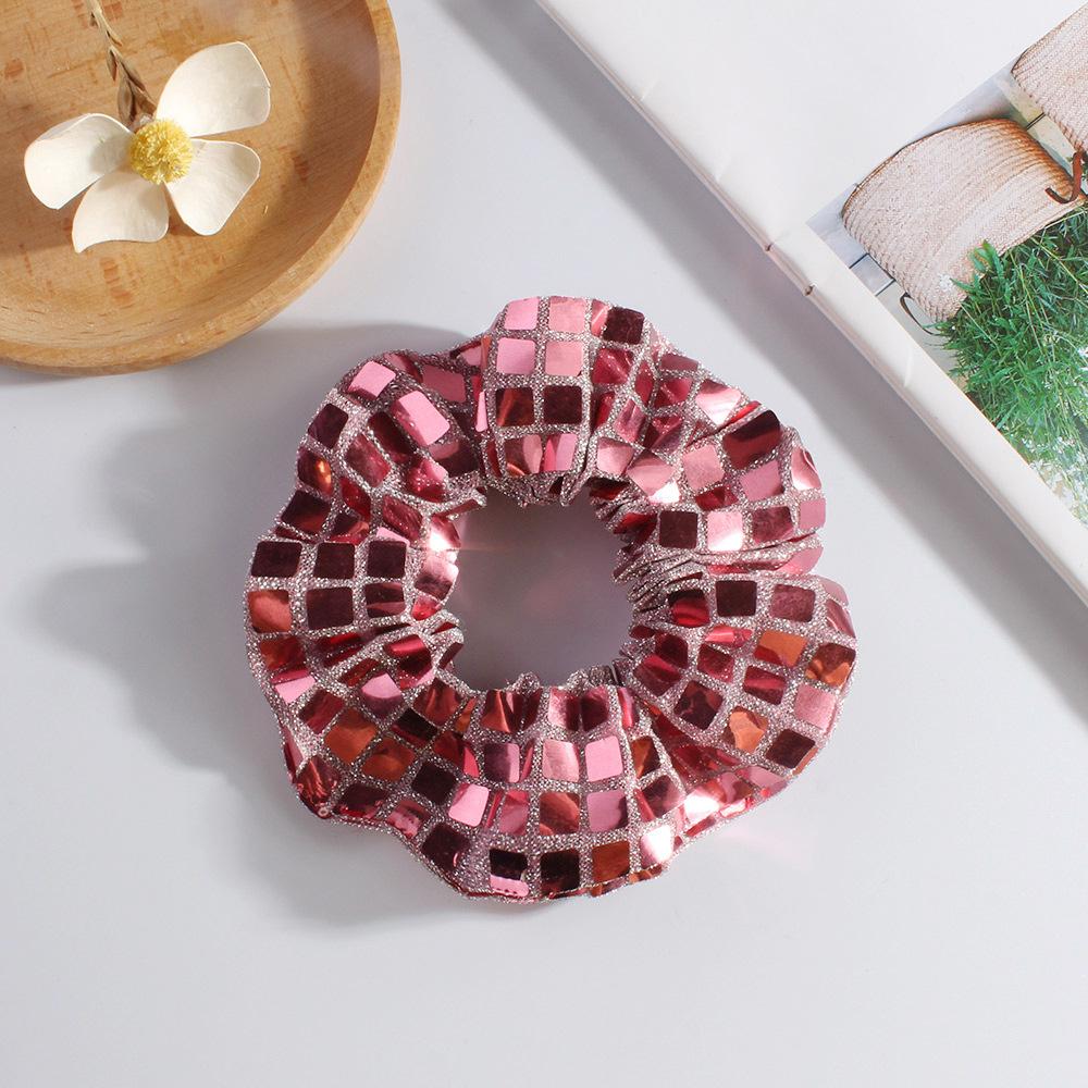 New style Square Sequined large Intestine Hair Ring High elastic Head Rope Hair Accessories