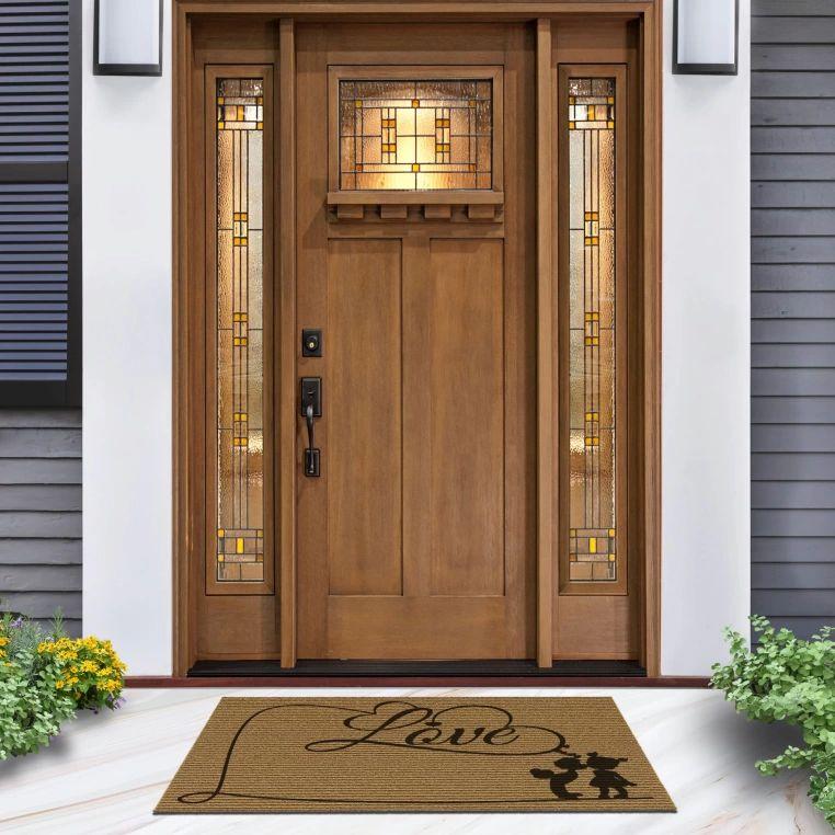 HOMELOVEeE Love Patterned Door Front Carpet Mat