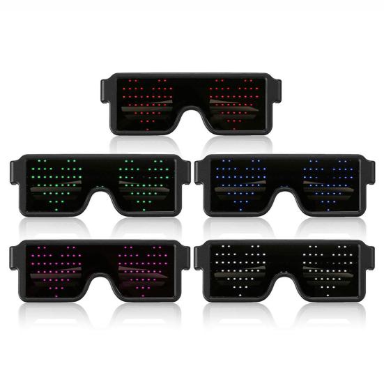 Electronic Eyeglasses with Luminous LED Light Birthday Party Carnival Props