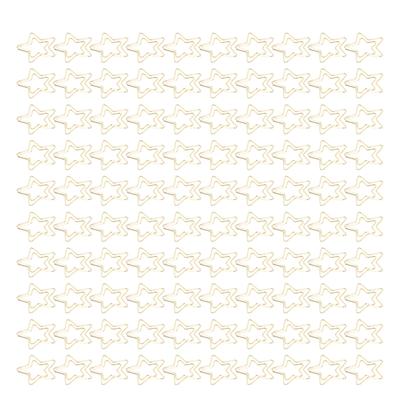 100 ks zlatých sponek na papír Odolné kovové nerezové zlaté nevybledlé Široce používané roztomilé sponky na papír pro domácnost