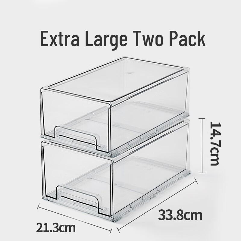 Контейнер-органайзер для ящика холодильника, пищевой Extra Large (2-Pack)
