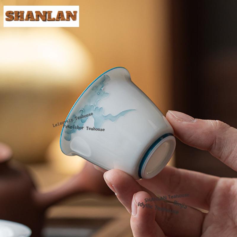 2pc/lot Stack Painting Cloud Teacup Japanese Tea Bowl Tea Pair Tea-tasting Smelling Cup Jianzhan Master Cups For Tea Craft 45ml