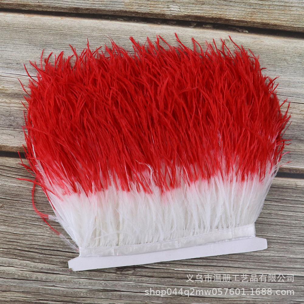 10-15Cm Two-Color Ostrich Hair Cloth Edge Clothing Accessories Diy Material High-Quality Ostrich Hair Lace Skirt