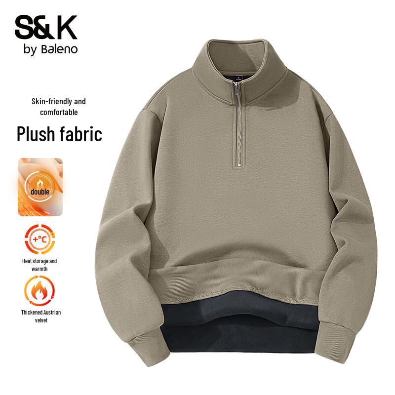 

Baleno Men s S&K Winter Fleece-Lined Stand Collar Sweatshirt L